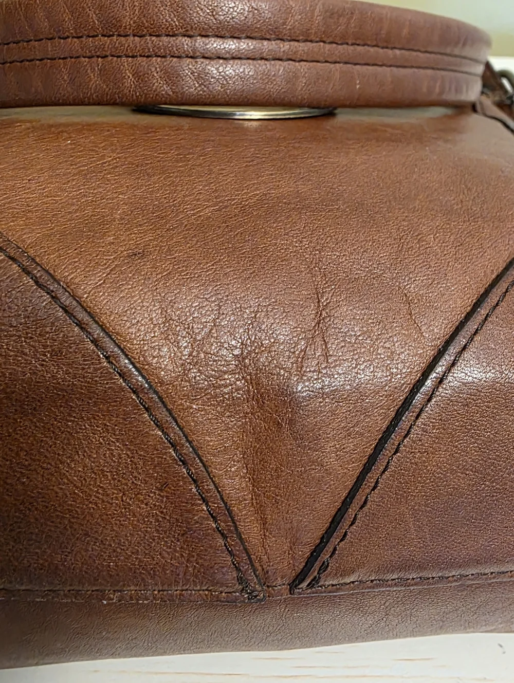 Chloe | Brown Leather Crossbody Bag - Picture 9 of 16